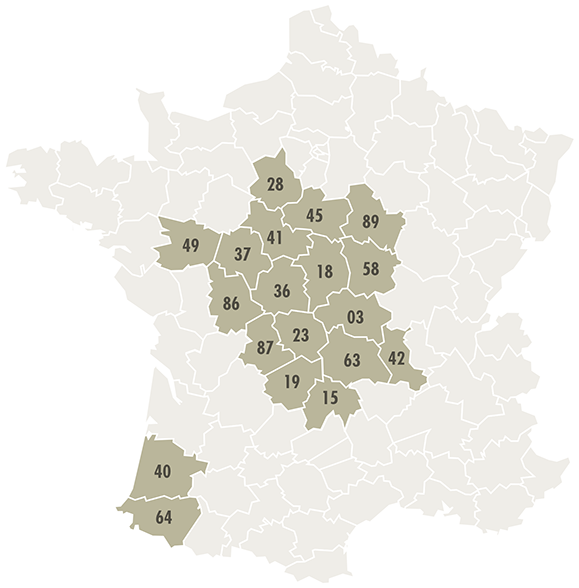 Zone d'intervention d&eacute;pannage coffre fort